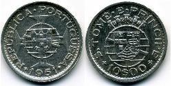 10 Escudo São Tomé and Príncipe (1469 - 1975) Kupfer/Nickel 
