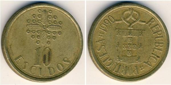 10 Escudo Portogallo (1975 - ) Ottone 