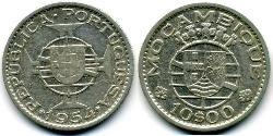 10 Escudo Mozambique Plata 