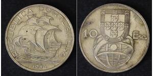 10 Escudo Estado Novo (Portugal) (1933 - 1974) Silber 