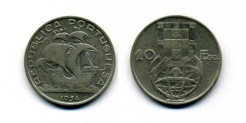10 Escudo Estado Novo (Portugal) (1933 - 1974) Silber 