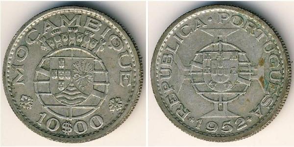 10 Escudo Mosambik Silber 