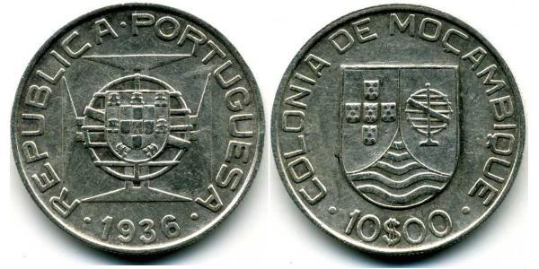 10 Escudo Mosambik Silber 