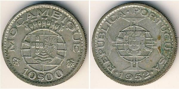 10 Escudo Mozambique Silver 