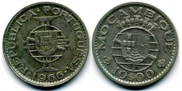 10 Escudo Mozambique Silver 