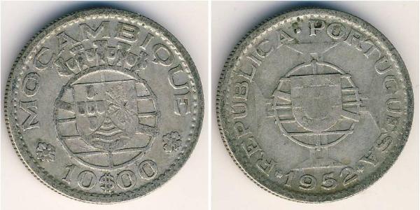 10 Escudo Mozambique 銀 