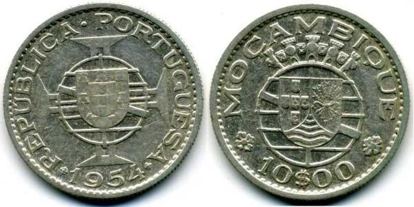 10 Escudo Mozambique 銀 