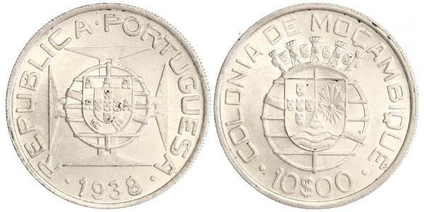 10 Escudo Mozambique 銀 