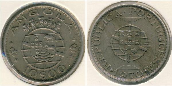 10 Escudo 葡萄牙 / 葡屬西非 (1575 - 1975) 銀 