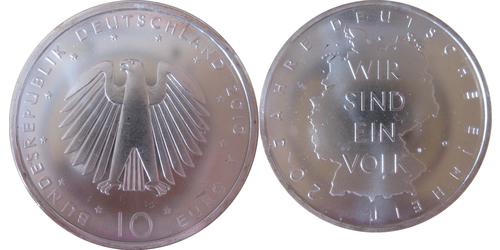 10 Euro Allemagne (1990 - ) Argent 
