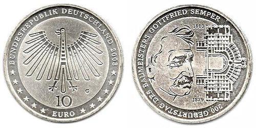 10 Euro Allemagne (1990 - ) Argent 