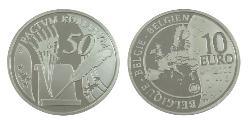 10 Euro Belgique Argent 
