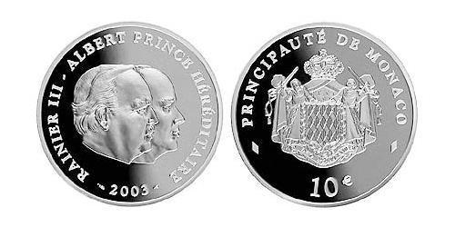 10 Euro Monaco Argent 