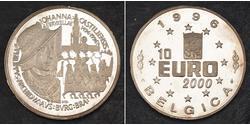 10 Euro Belgio Argento 