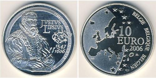 10 Euro Belgio Argento 