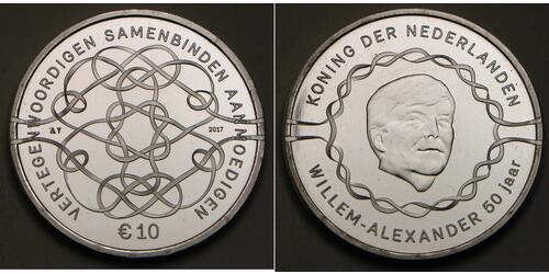 10 Euro Paesi Bassi Argento 