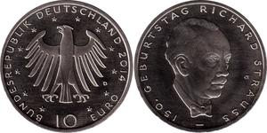 10 Euro Repubblica Federale di Germania (1990 - ) Argento 