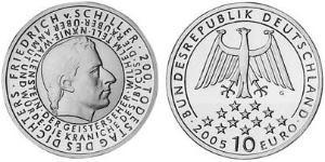 10 Euro Repubblica Federale di Germania (1990 - ) Argento 