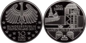 10 Euro Repubblica Federale di Germania (1990 - ) Argento 