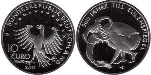 10 Euro Repubblica Federale di Germania (1990 - ) Argento 