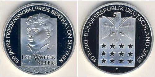 10 Euro Repubblica Federale di Germania (1990 - ) Argento 