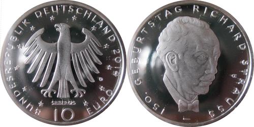 10 Euro Repubblica Federale di Germania (1990 - ) Argento 