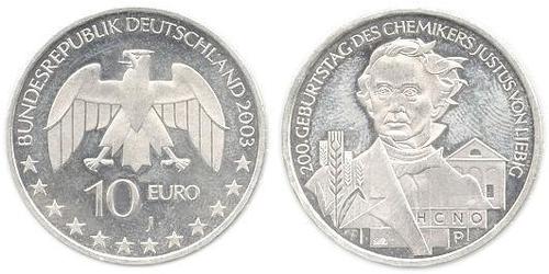 10 Euro Repubblica Federale di Germania (1990 - ) Argento 