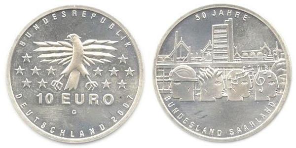 10 Euro Repubblica Federale di Germania (1990 - ) Argento 