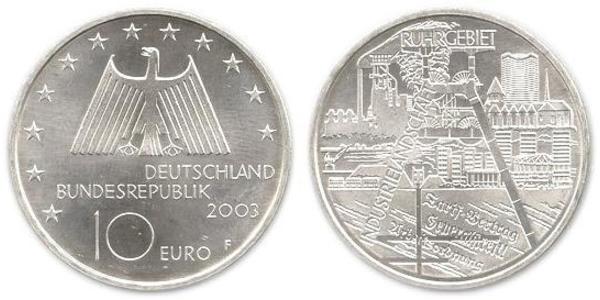 10 Euro Repubblica Federale di Germania (1990 - ) Argento 