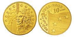 10 Euro French Fifth Republic (1958 - ) Gold 