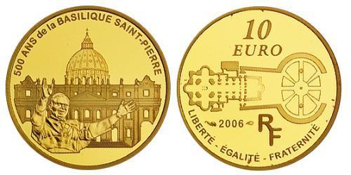 10 Euro French Fifth Republic (1958 - ) Gold 