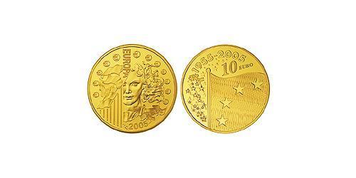 10 Euro Fünfte Französische Republik (1958 - ) Gold 