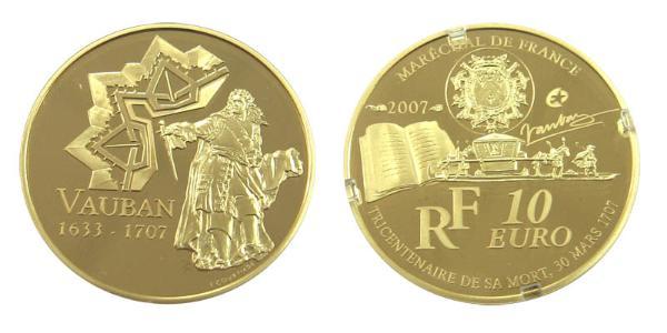 10 Euro Fünfte Französische Republik (1958 - ) Gold 