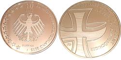 10 Euro Alemania (1990 - ) Plata 