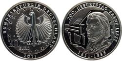 10 Euro Alemania (1990 - ) Plata 