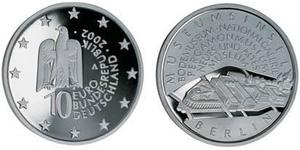 10 Euro Alemania (1990 - ) Plata 