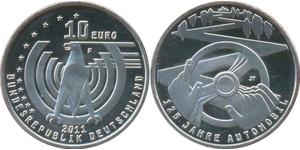 10 Euro Alemania (1990 - ) Plata 