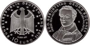 10 Euro Alemania (1990 - ) Plata 