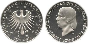 10 Euro Alemania (1990 - ) Plata 