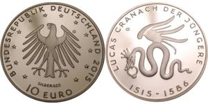 10 Euro Alemania (1990 - ) Plata 