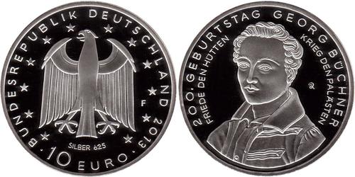 10 Euro Alemania (1990 - ) Plata 