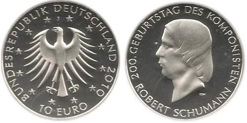 10 Euro Alemania (1990 - ) Plata 