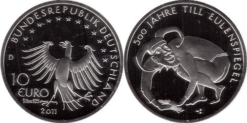 10 Euro Alemania (1990 - ) Plata 