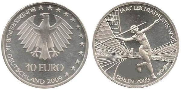 10 Euro Alemania (1990 - ) Plata 