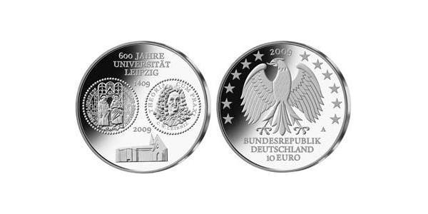 10 Euro Alemania (1990 - ) Plata 