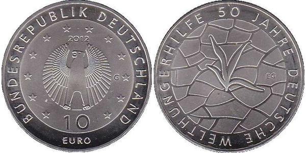 10 Euro Alemania (1990 - ) Plata 
