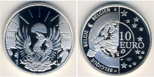 10 Euro Bélgica Plata 