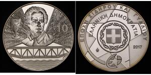 10 Euro Grecia Plata 