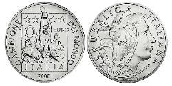 10 Euro Italia Plata 