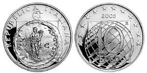 10 Euro Italia Plata 